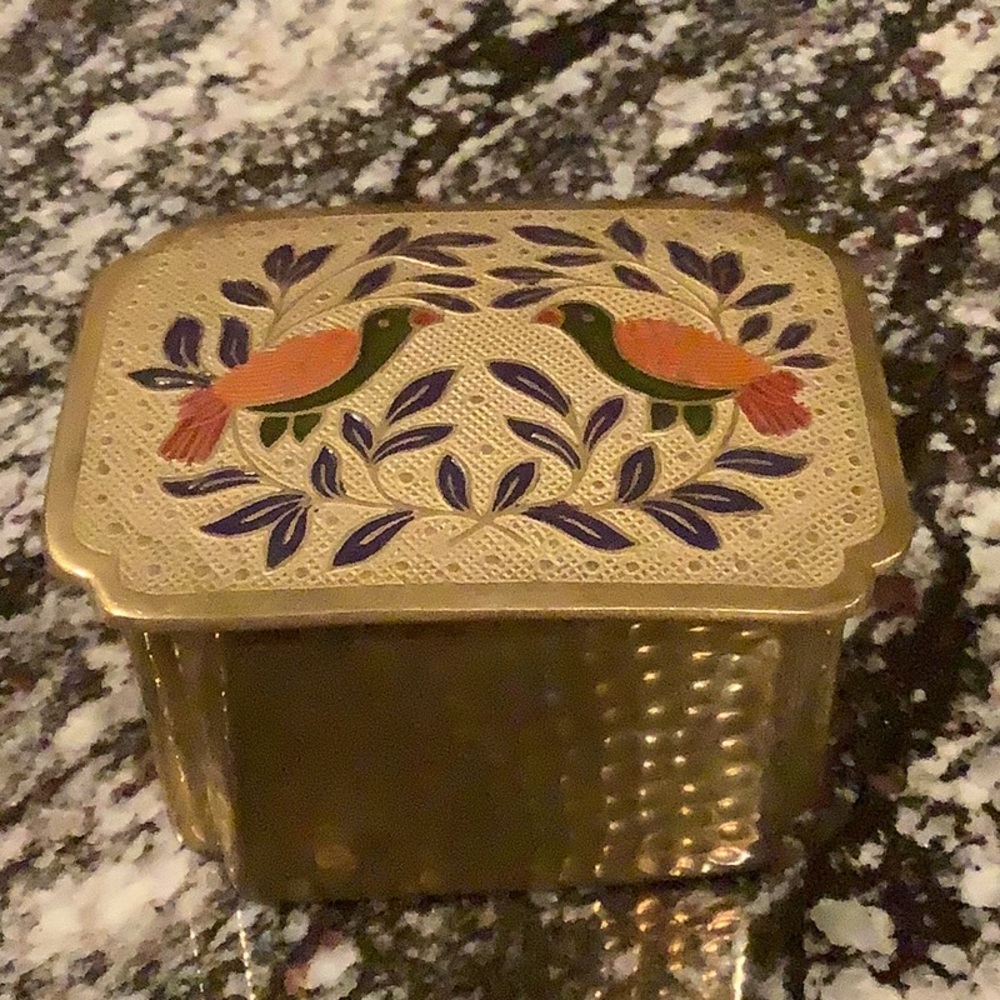 Decorative Brass Trinket Box